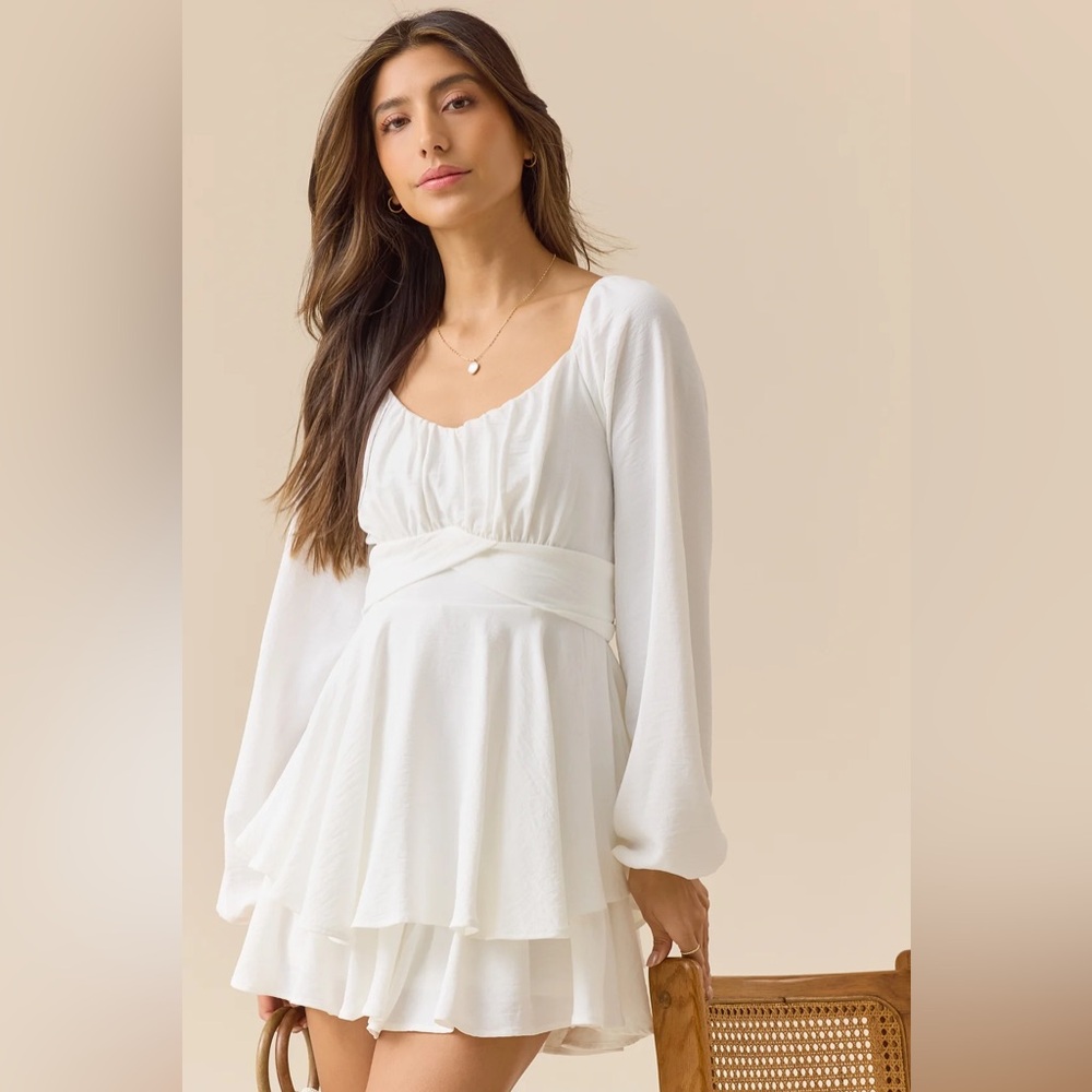 Altar’d State Lola Crossover White Romper